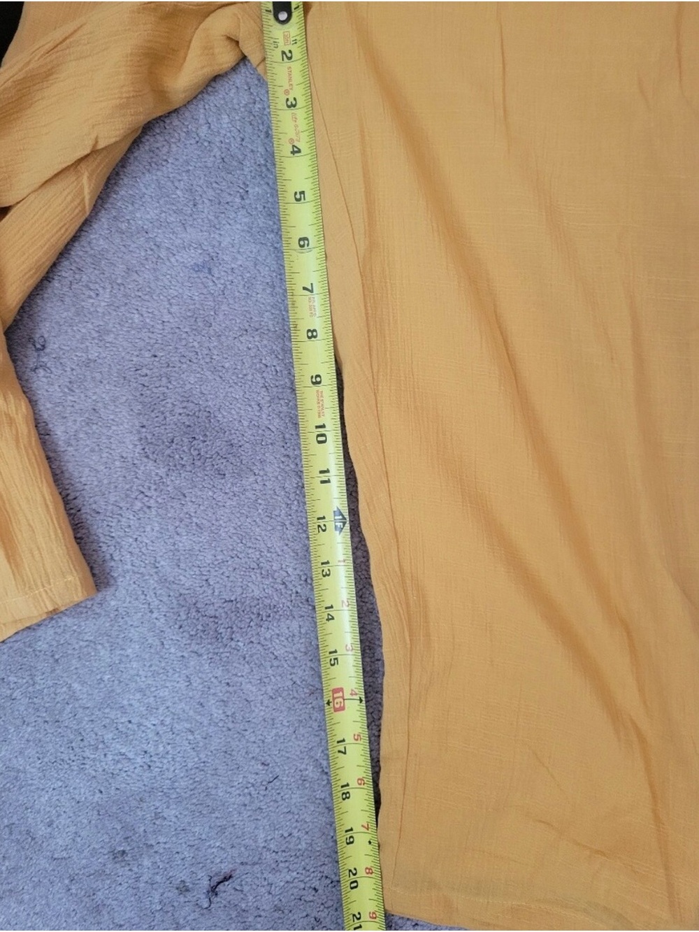 NWT Lulus Golden Yellow Cotton Button Front Flutter Sleeve Jumpsuit XS Fits S - Picture 8 of 10